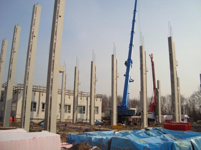 Aufstellung der Stützen